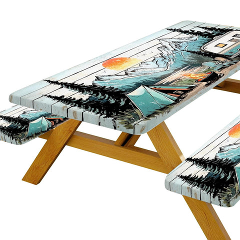 Xguatan bench cover 72x12 waterproof fabric keeps benches dry during picnics.