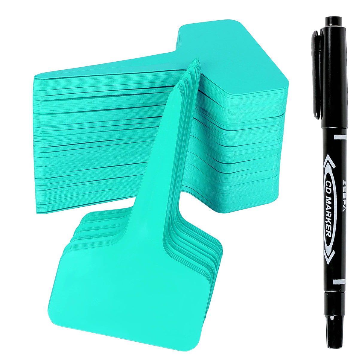 Xgunion plant labels green, 200pcs, waterproof and reusable for clear garden organization.