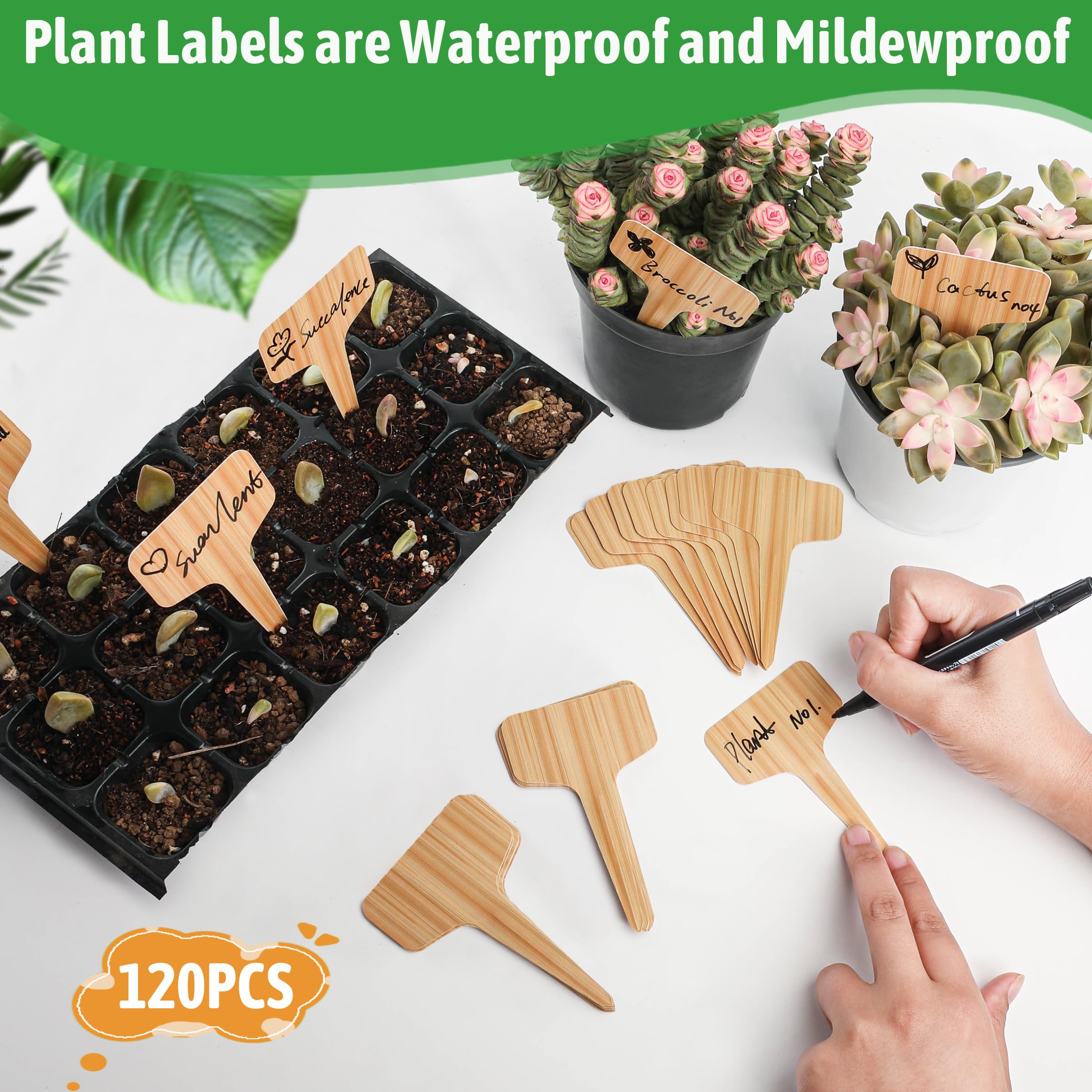 Xgunion T-type design garden labels insert easily without harming roots.