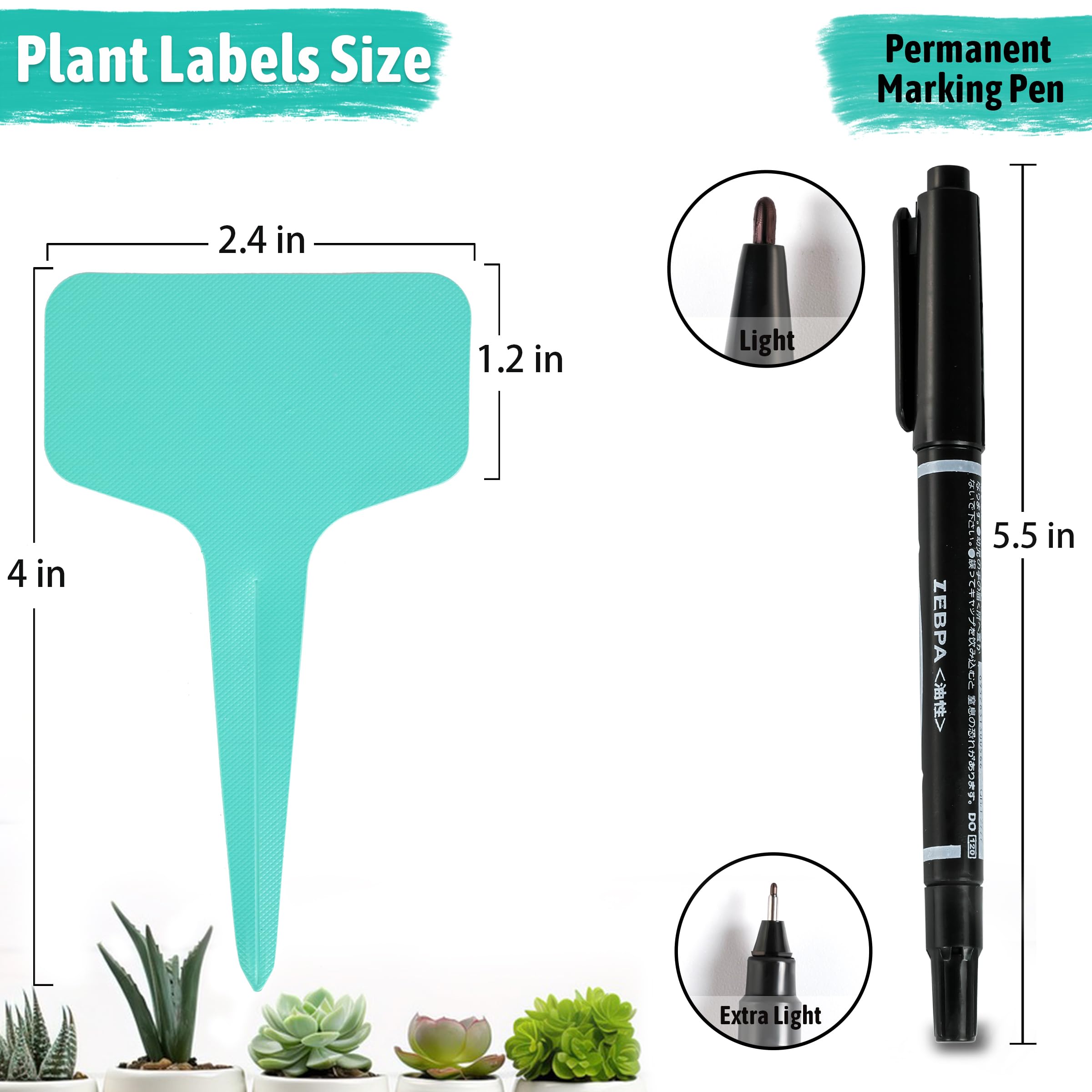Xgunion T-type garden label showing easy soil insertion for root-friendly tagging.