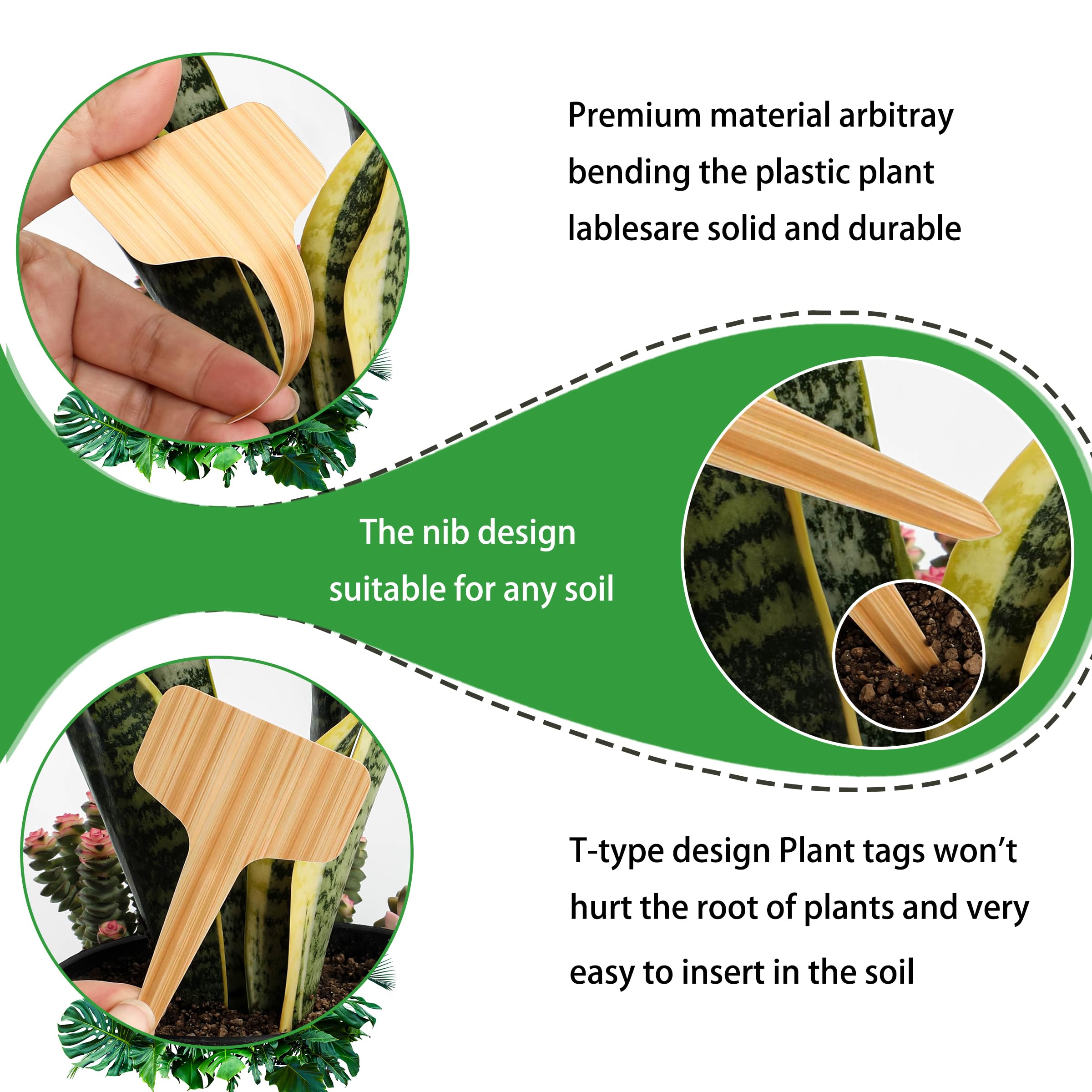 Xgunion waterproof PVC plant labels withstand rain and irrigation for reuse.