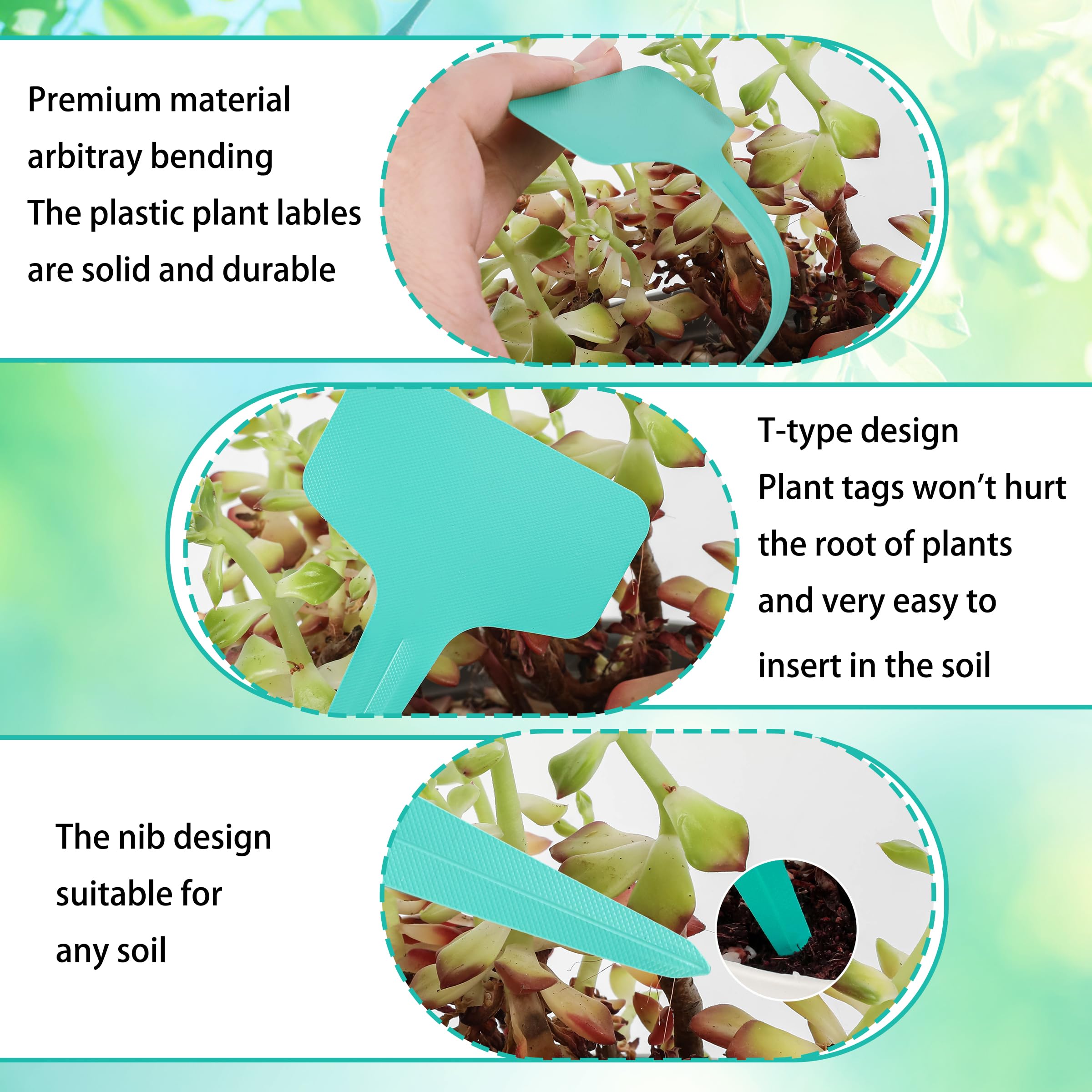 Xgunion waterproof PVC plant tag resists rain and sun for lasting labeling.