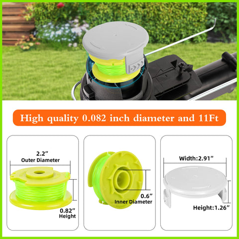 Xgunion weed wacker line 0.080 inch diameter for clean cuts