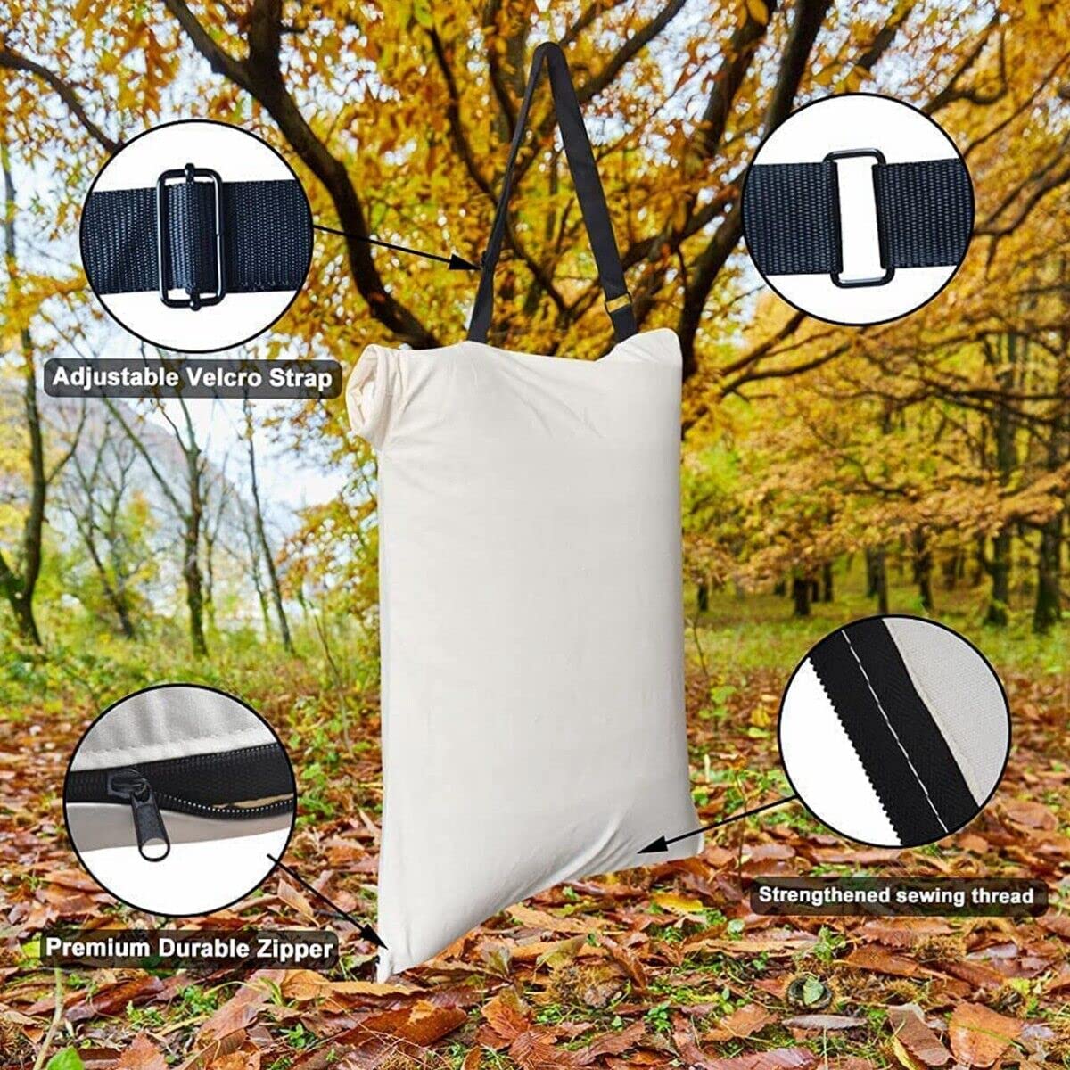 XHBAN bag bottom seam reinforcing stitching for added resilience.