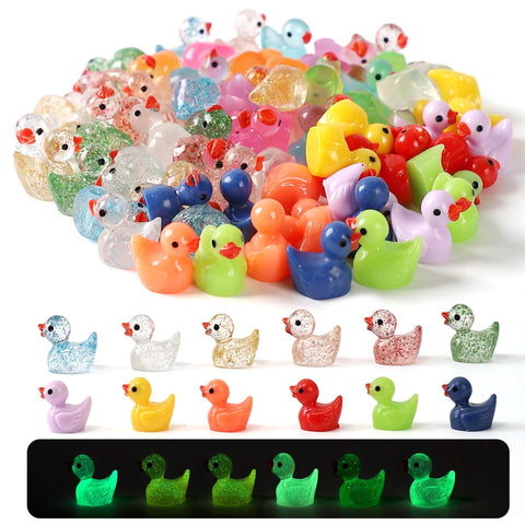 XHDMY glitter ducks add sparkling accents for fairy gardens and DIY crafts.