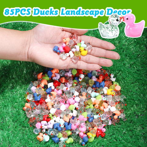 XHDMY ducks used as dollhouse toppers and cake decor