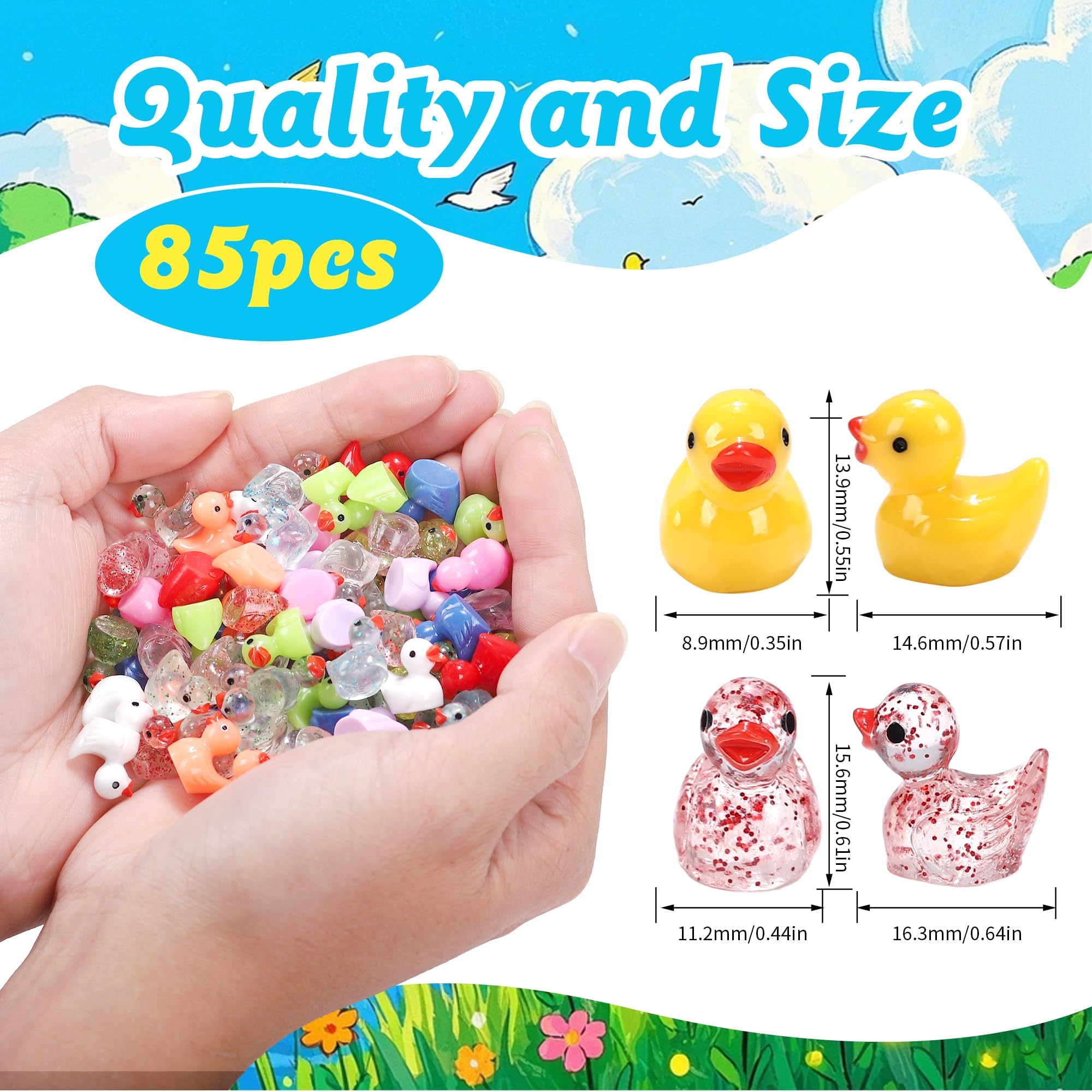 XHDMY natural color resin ducks for aquariums and displays