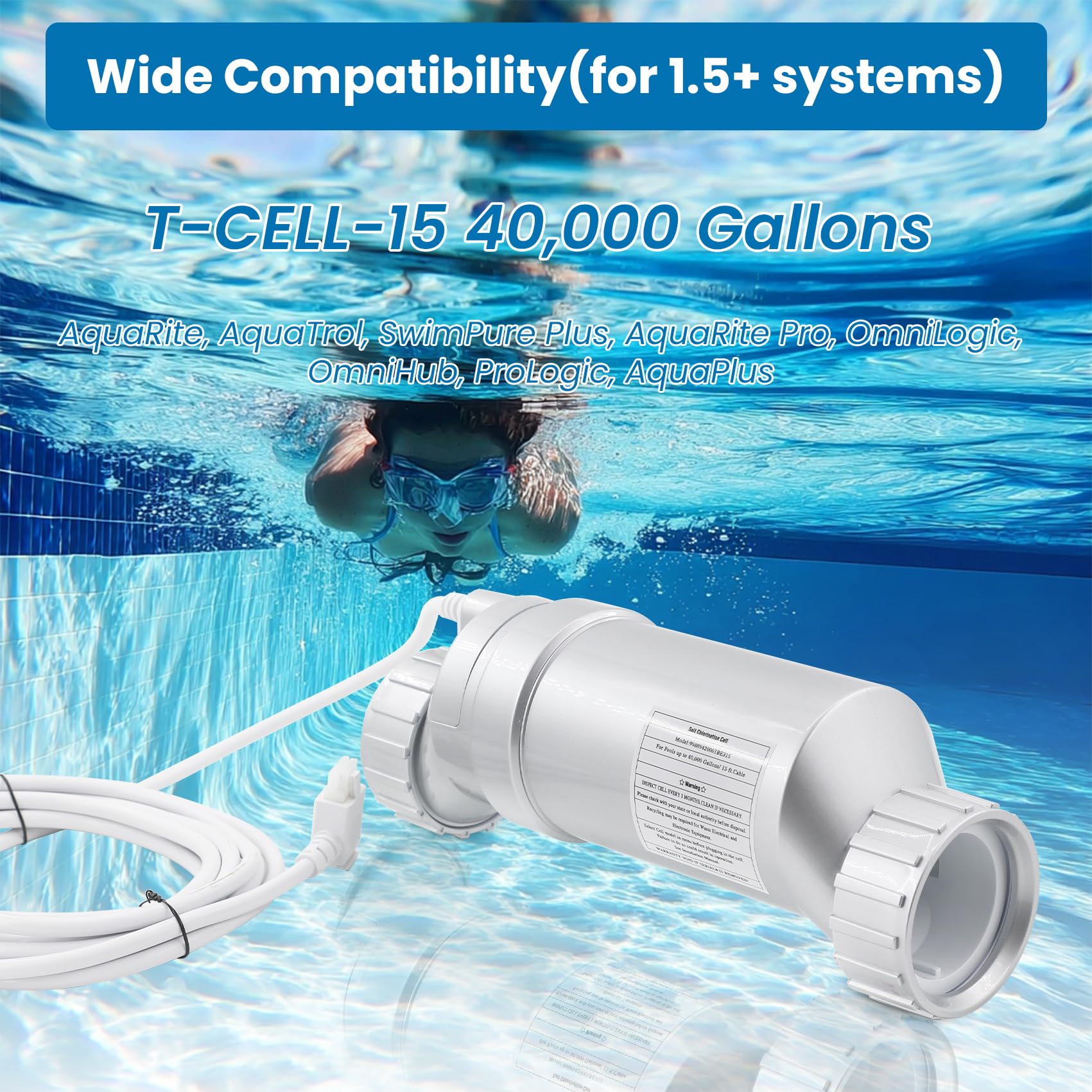 XHHEZQ salt cell packaging ready for Hayward-compatible pools