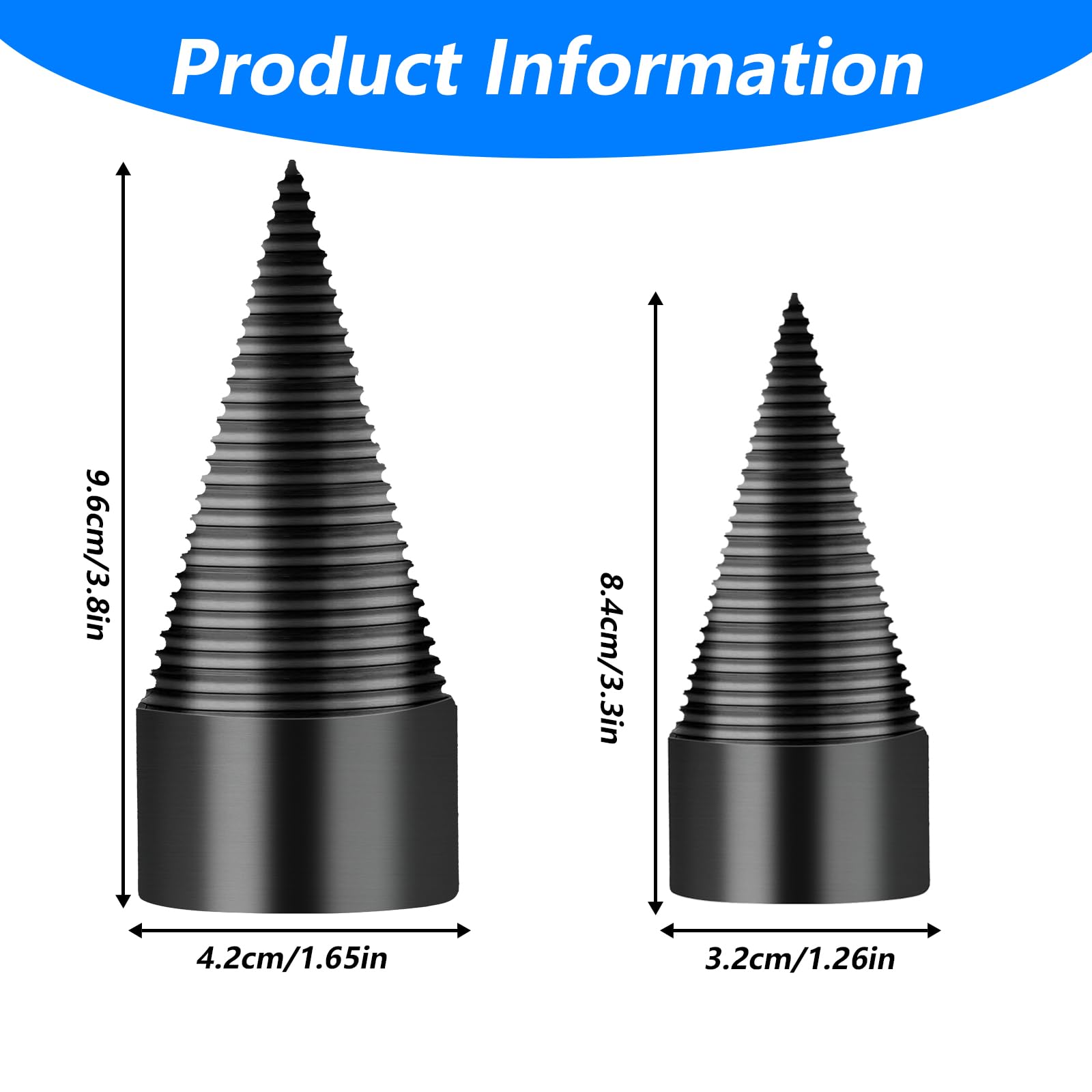 XhjzgcTech 42mm drill bit for powerful log splitting.