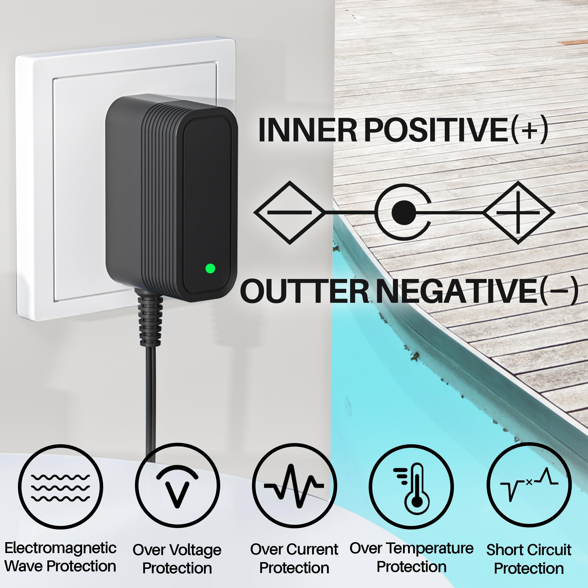 XHUCHINMAL durable cable design withstands daily poolside use.