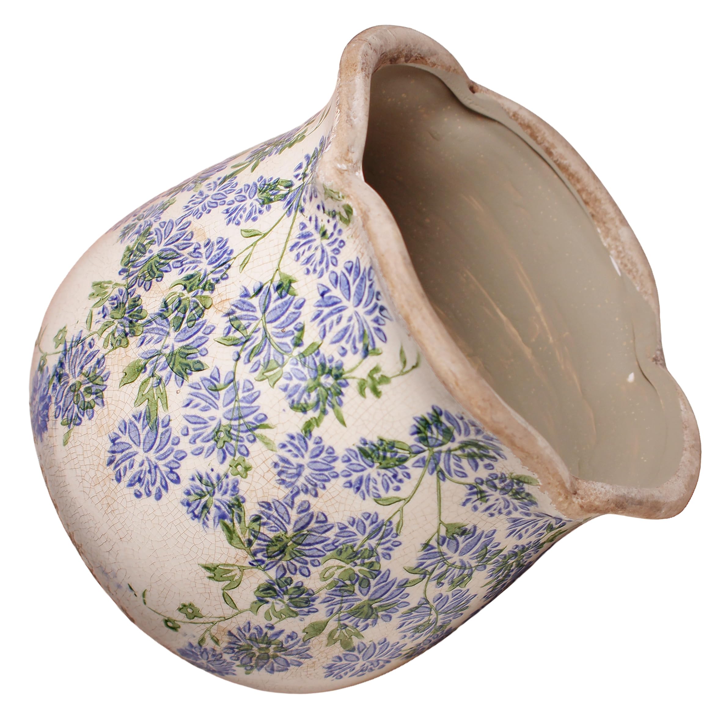 Xiaan Jiaju antique blue meadow planter adds vintage charm to living spaces.