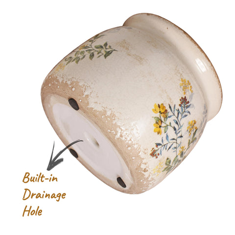Xiaan Jiaju ceramic pot with drainage hole supports healthy watering.