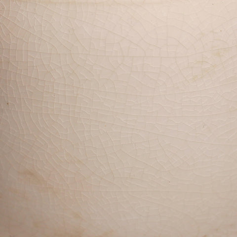 Xiaan Jiaju ceramic planter close up glaze showing durable antique ivory finish.