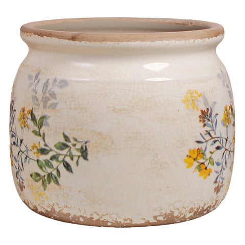 Xiaan Jiaju cottage rustic ceramic planter enhances cozy home decor.