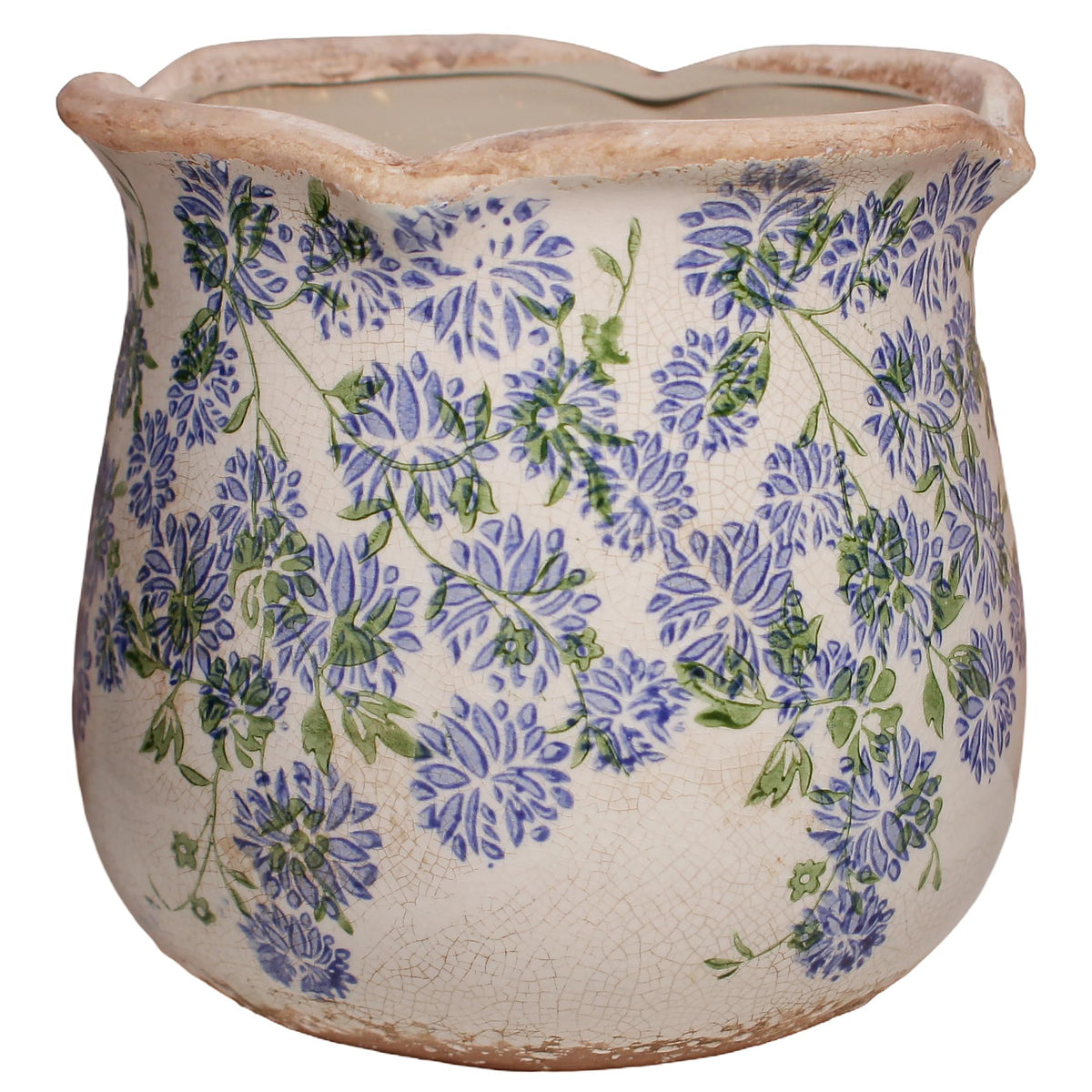 Xiaan Jiaju crackle glaze indoor pot with drainage promotes healthy indoor plants.