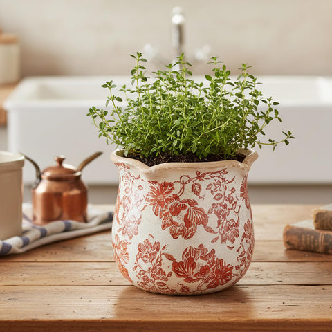 Xiaan Jiaju planter with small greenery inside for compact indoor display