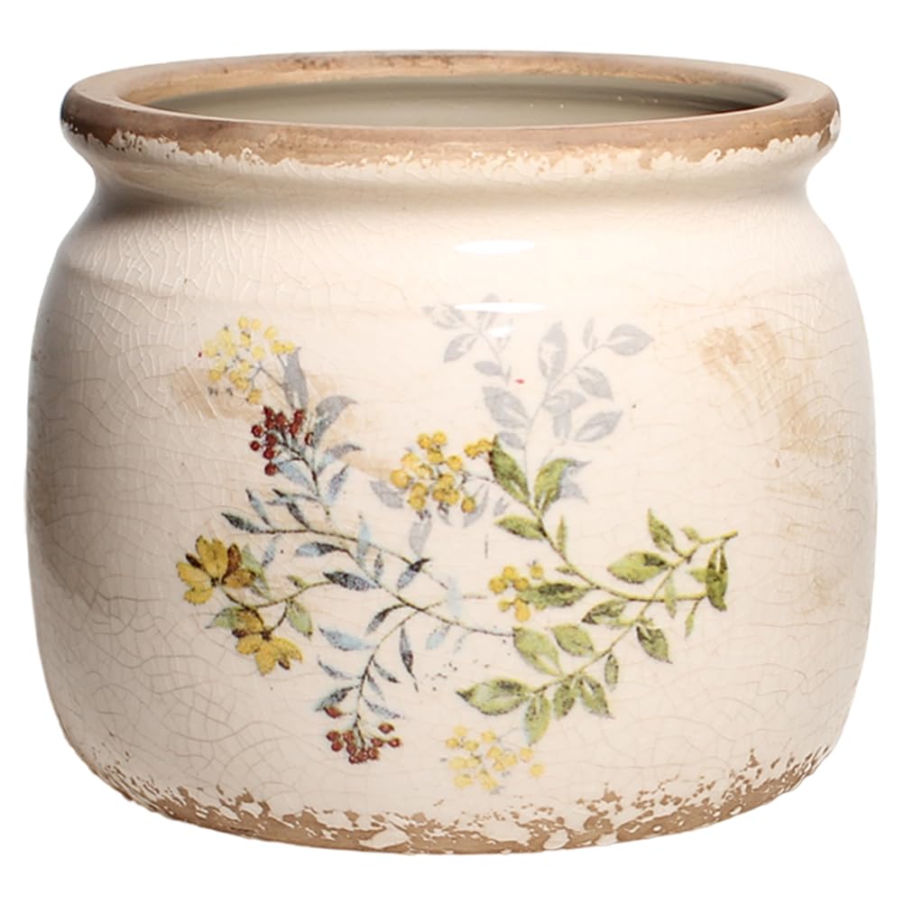 Xiaan Jiaju sage yellow indoor plant pot with drainage for healthy growth.