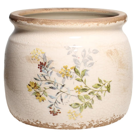 Xiaan Jiaju sage yellow indoor plant pot with drainage for healthy growth.