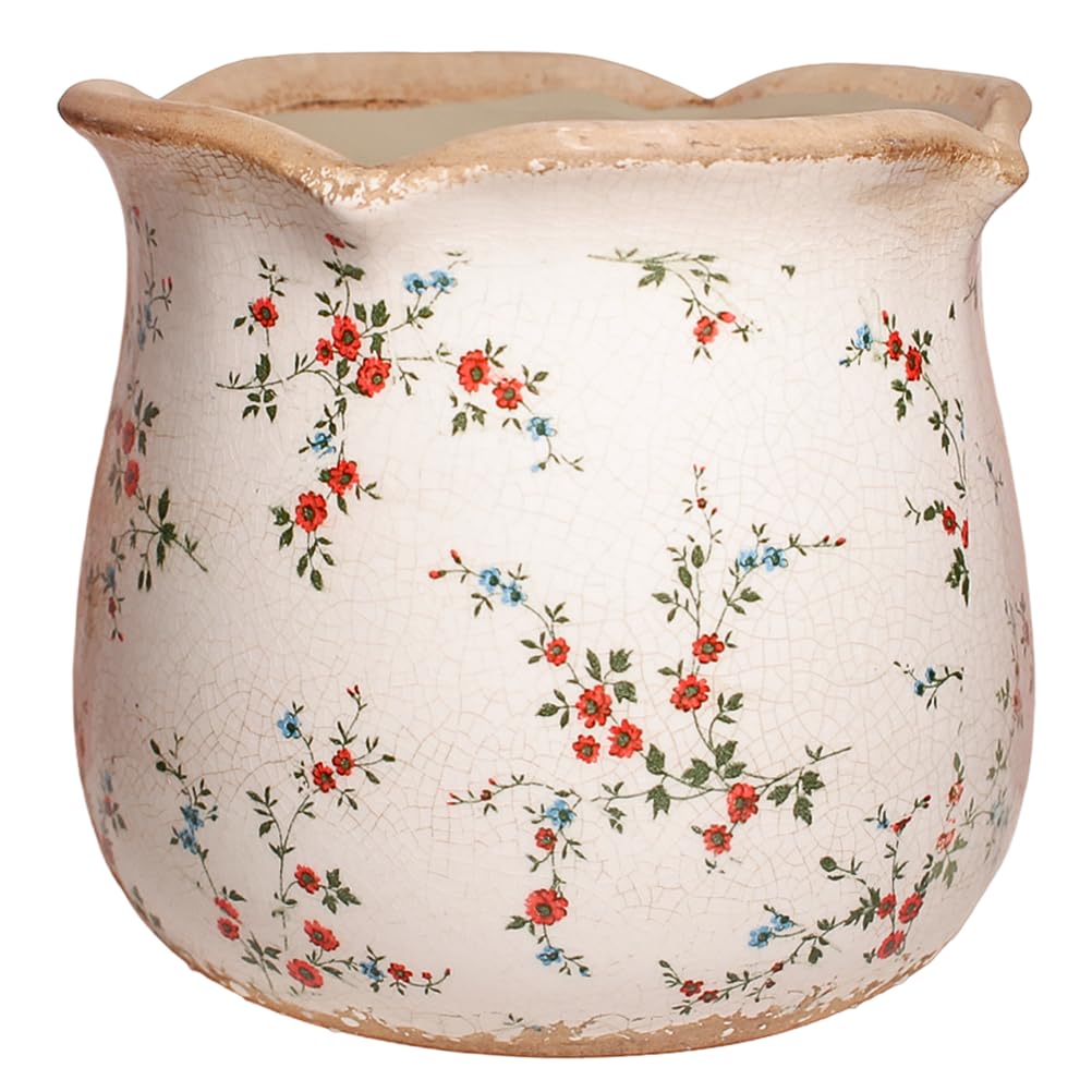 Xiaan Jiaju vintage ceramic planter with crackle glaze adds timeless charm to any room