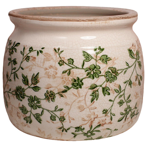Xiaan Jiaju vintage country ceramic vase in sage beige for a charming indoor display.