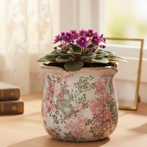 Xiaan Jiaju rustic planter brings cozy indoor ambiance.