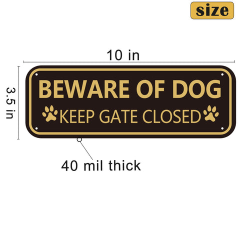 XIAOKAIYAN beware of dog sign close-up highlighting aluminum durability