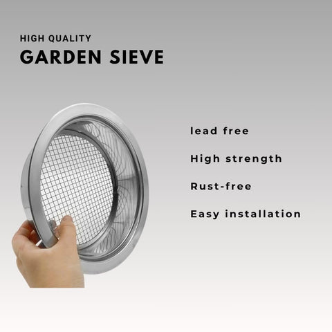 Xicooka soil sifter 12mm mesh for heavy-duty sifting and drainage prep