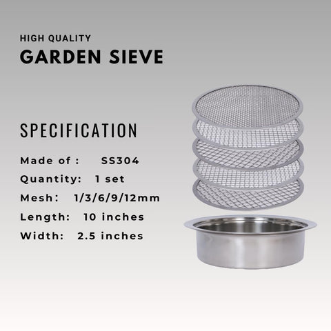 Xicooka soil sifter 9mm mesh for coarse screening and rock sorting