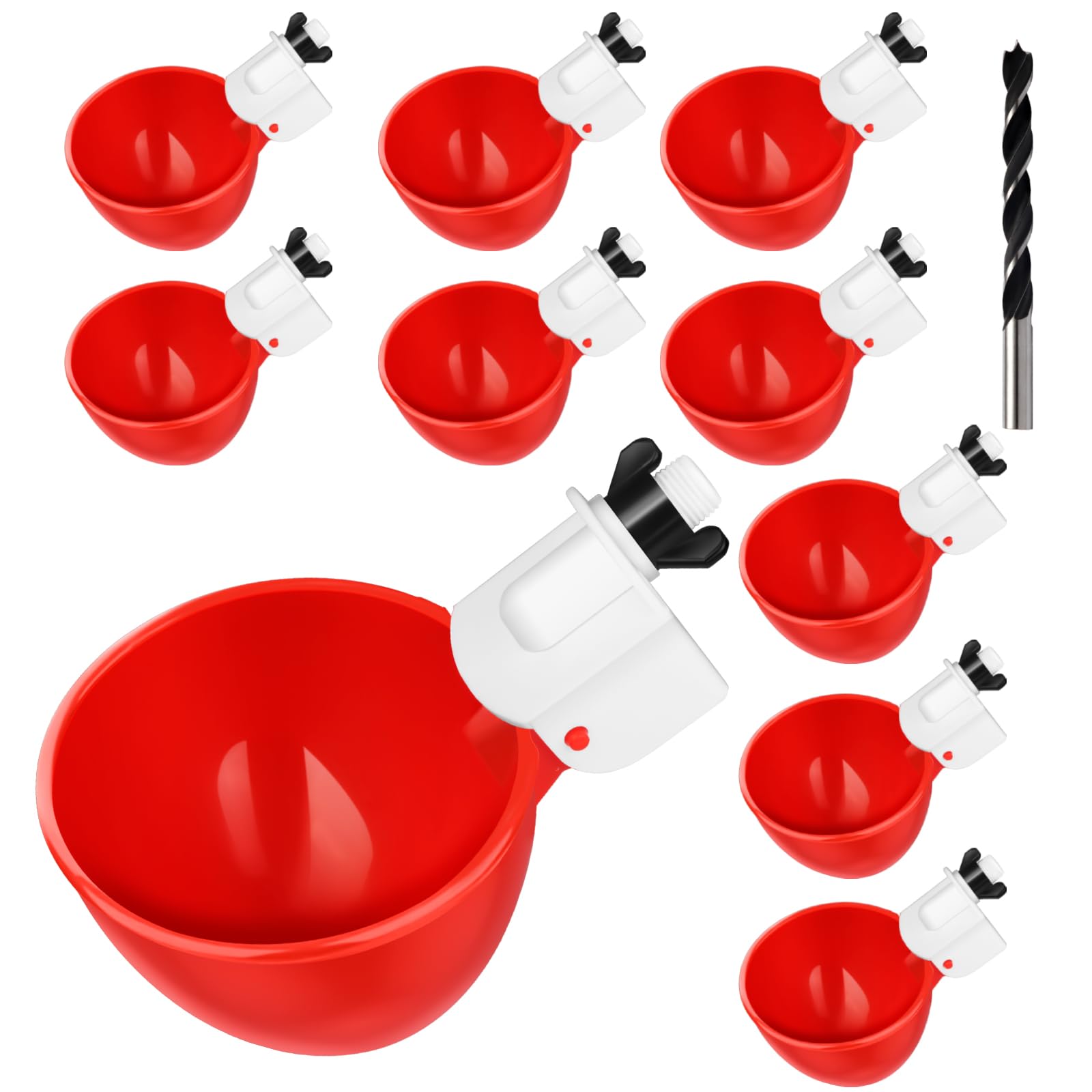 Xictuwey automatic chicken waterer cups deliver steady hydration for a healthy flock.