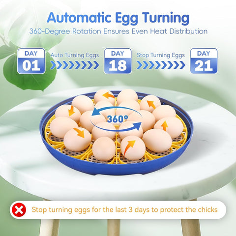 Xiejiutianxrg automatic egg turning reduces manual handling and mimics natural rotation