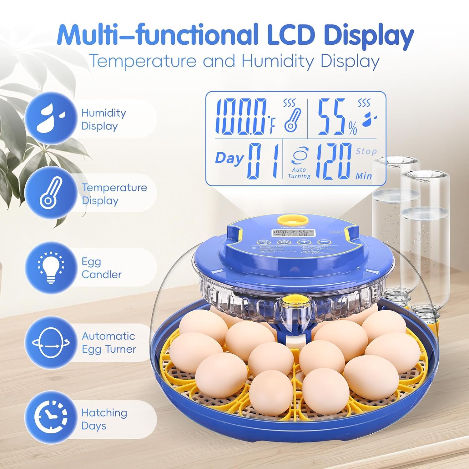 Xiejiutianxrg LED temperature display helps set precise incubation heat