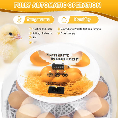 Xiejiutianxrg M12 capacity supports 12 chicken eggs or 24 quail eggs