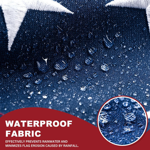 XIFAN American Flag 4x6ft fly end stitching shows reinforced durability.