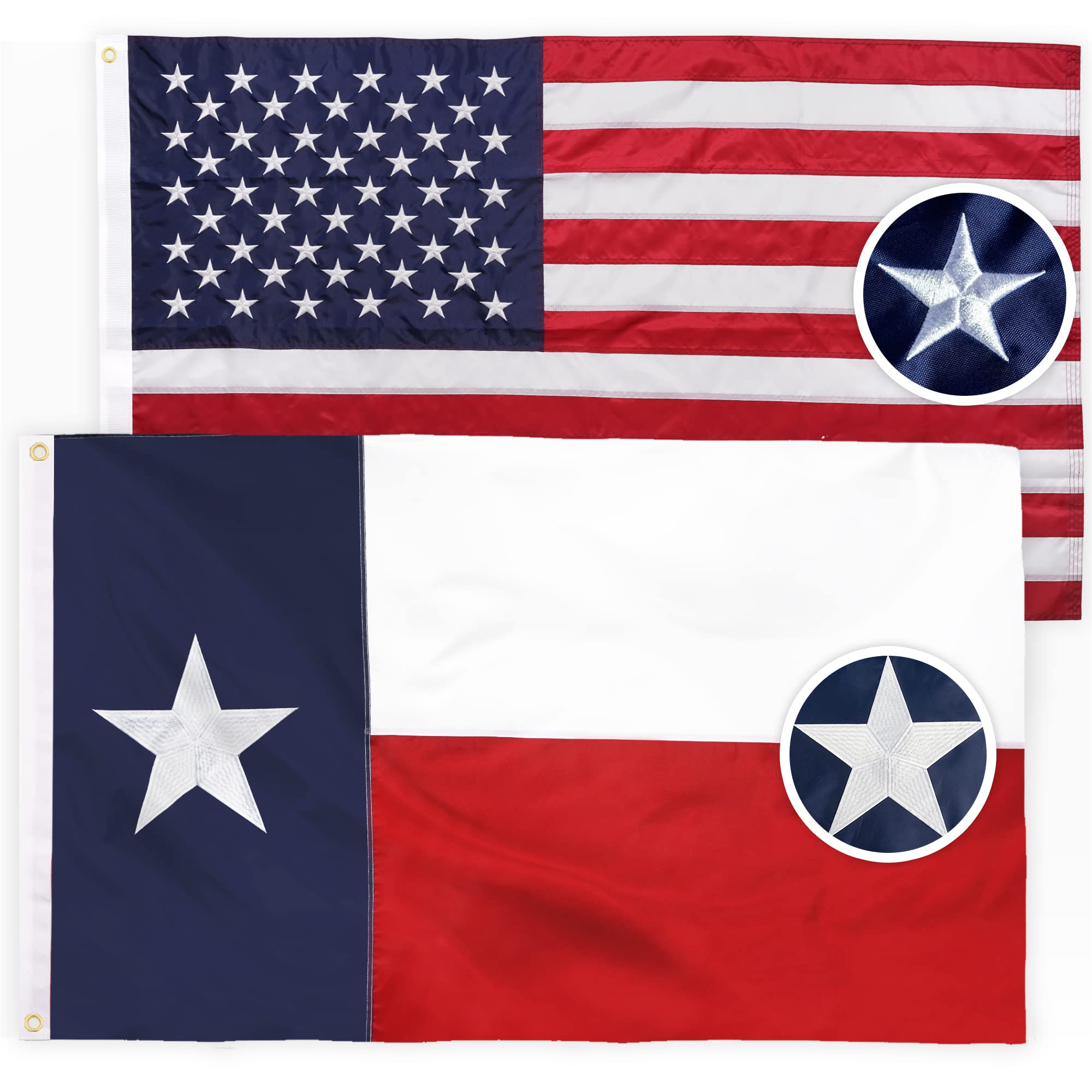 XIFAN American flag 3x5 embroidered for durable outdoor display.