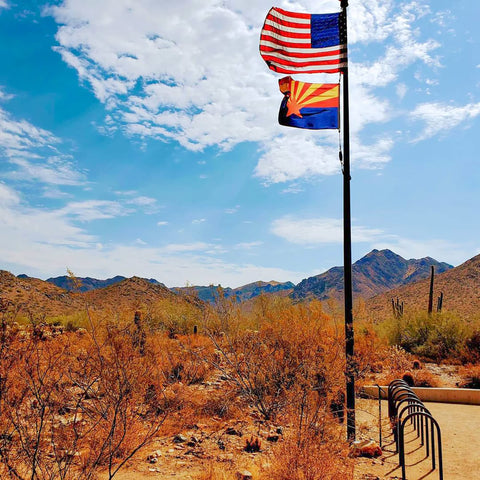 XIFAN 3x5ft AZ flag, high-visibility indoors for events.