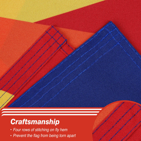 XIFAN Arizona flag, vibrant colors, fade-resistant ink for lasting allure.