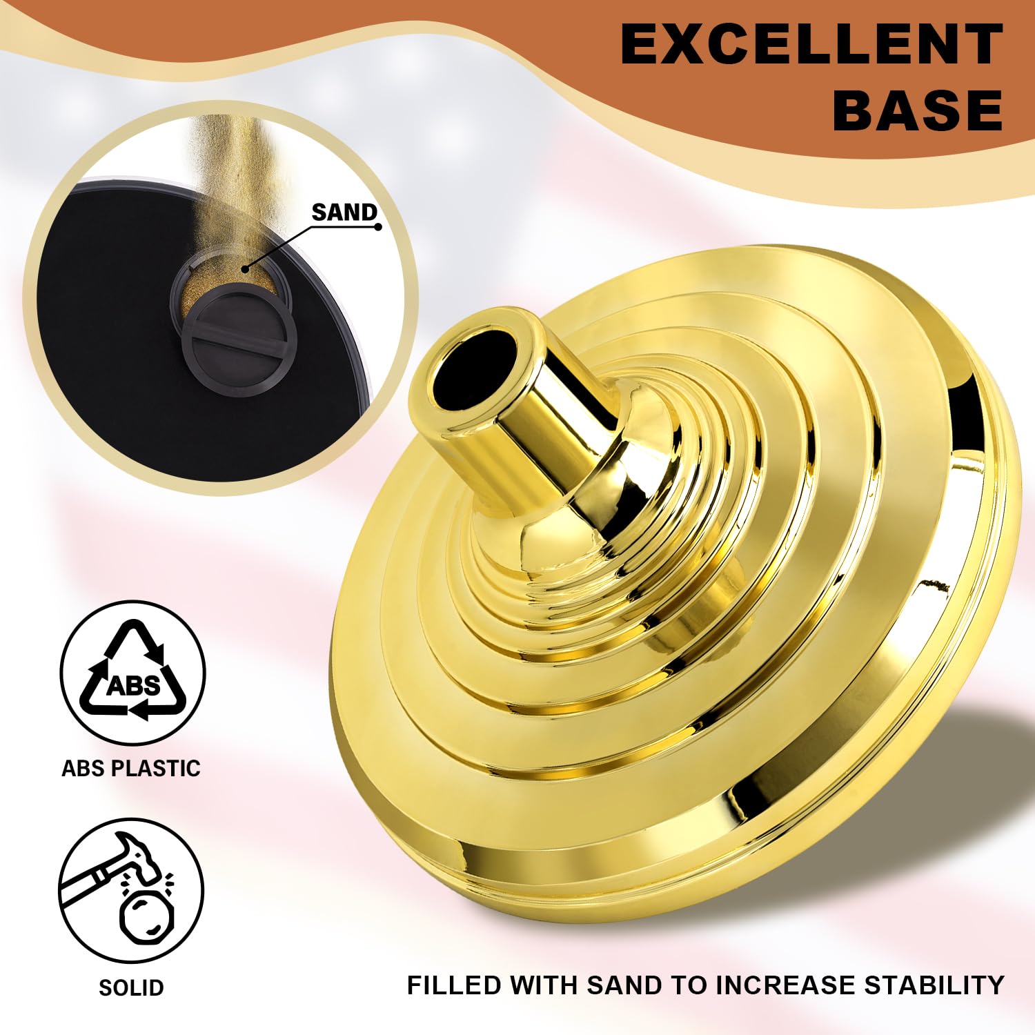 XIFAN Deluxe base stand provides stable display for ceremonies.