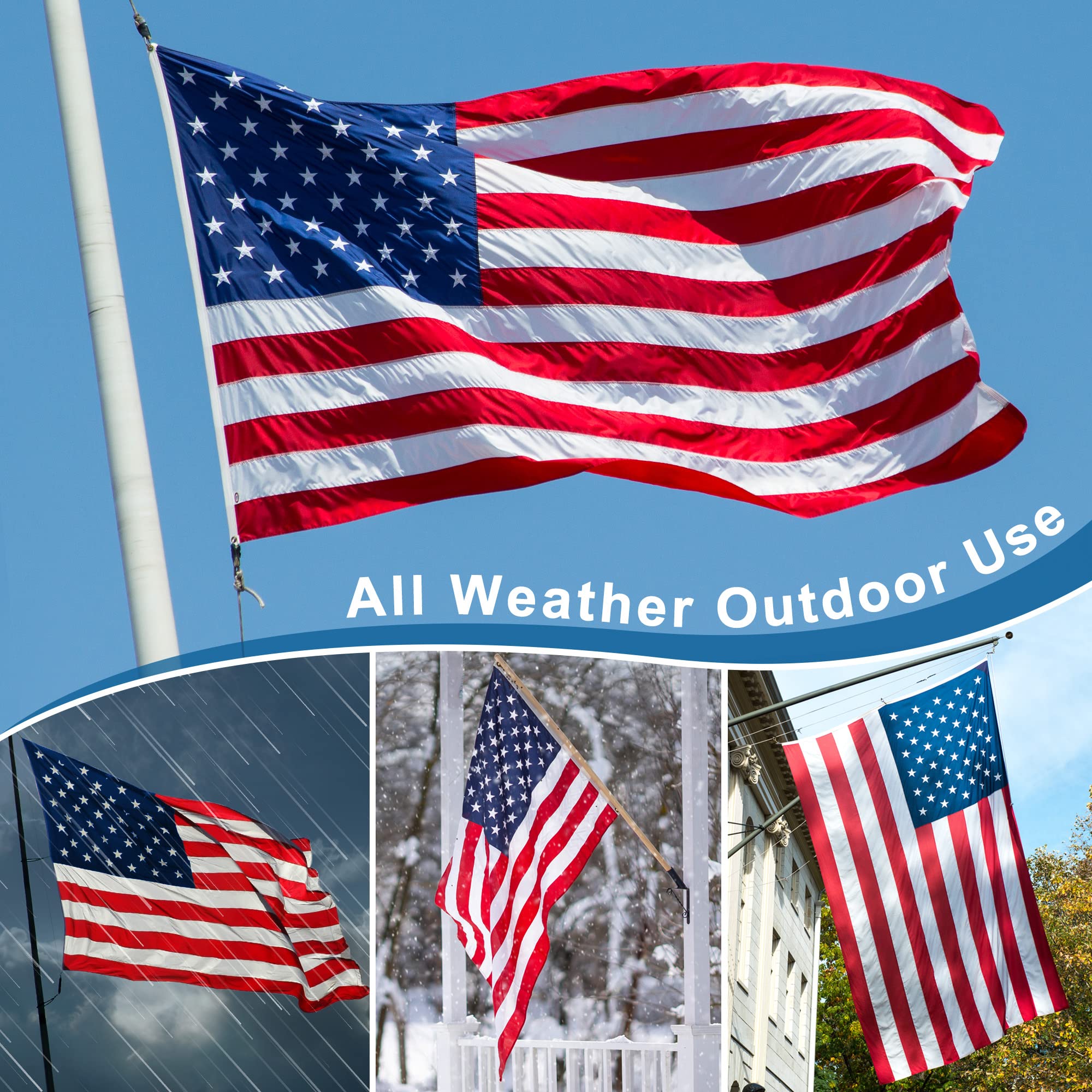 XIFAN 210D polyester flag dries quickly and resists fading.