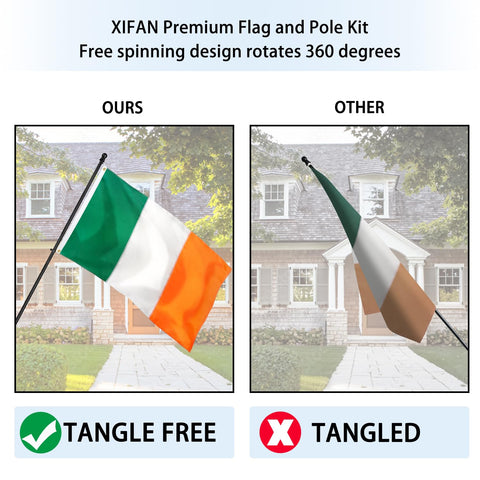 XIFAN flagpole assembly kit with anchors and screws