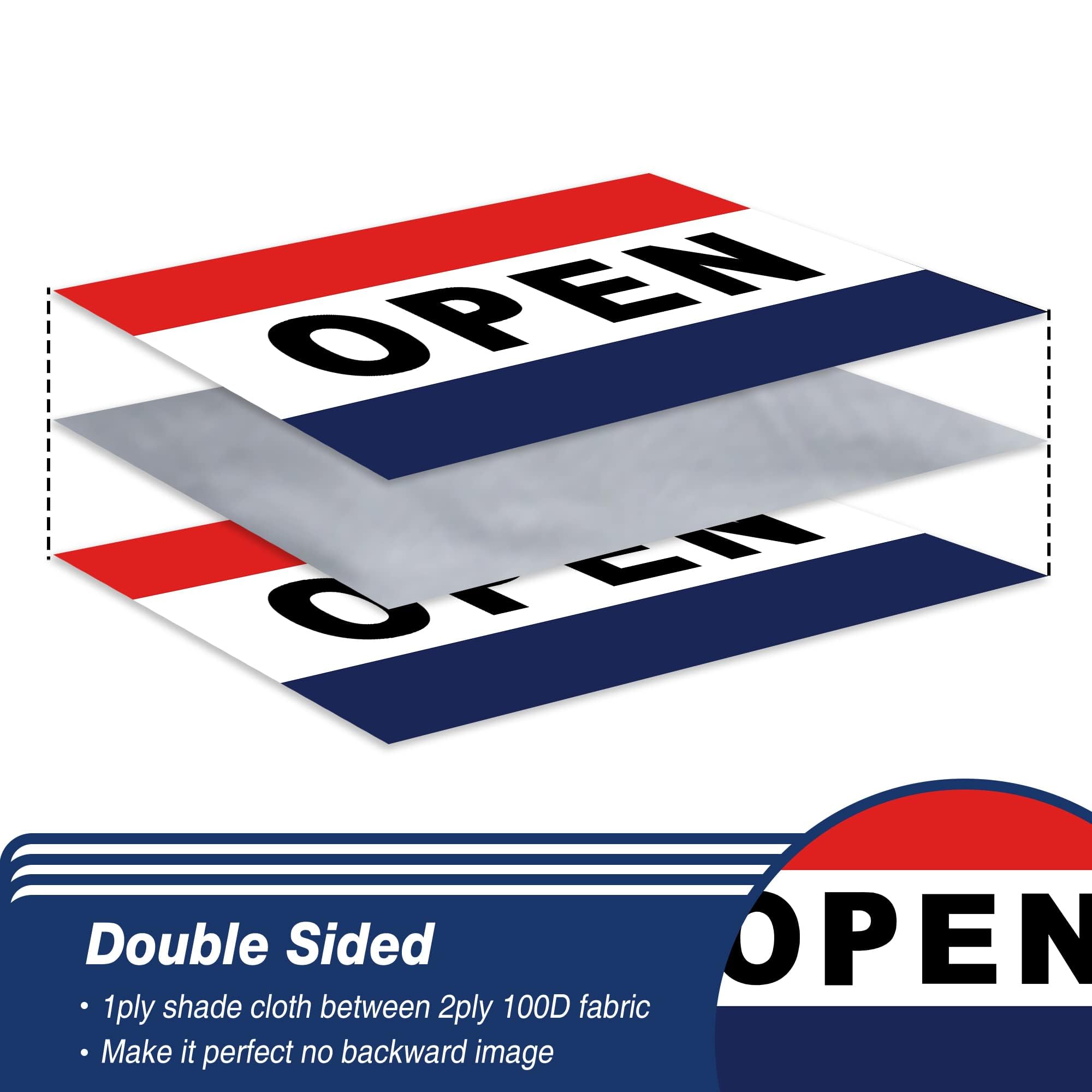 XIFAN heavy-duty 3-ply flag close-up shows reinforced stitching for outdoor use.