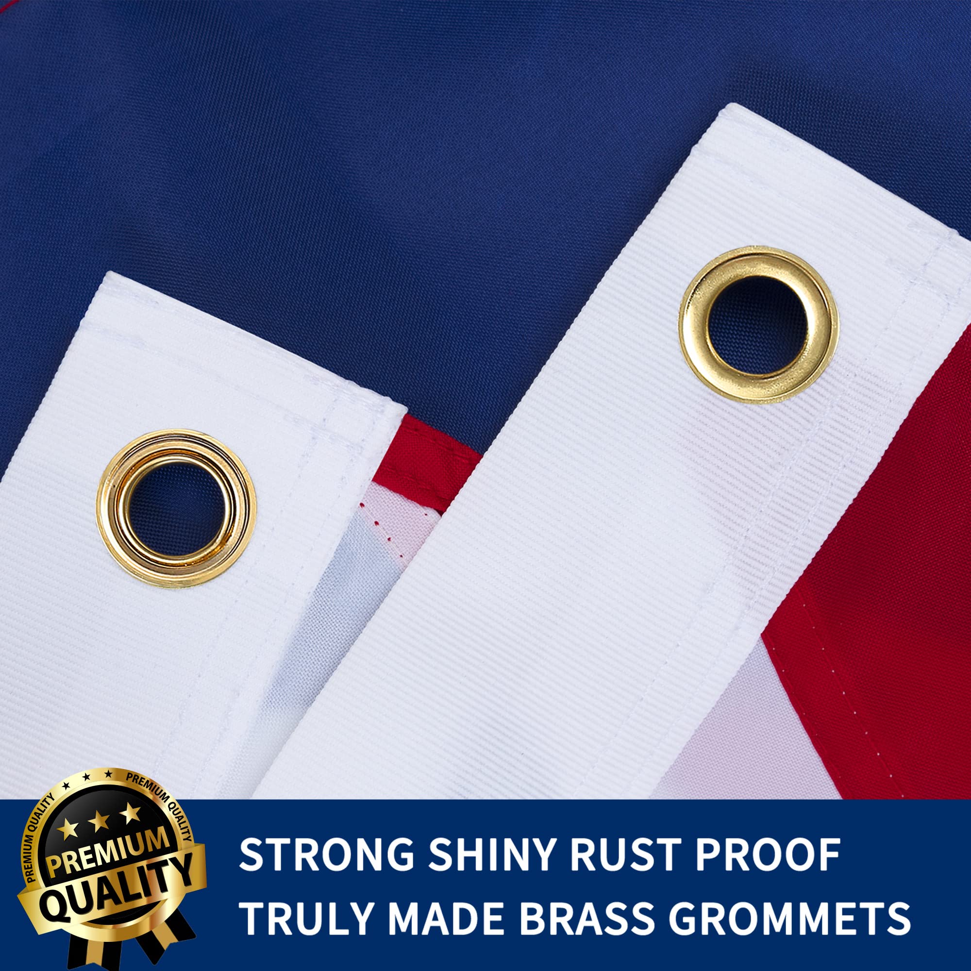 XIFAN heavy-duty flag 210D Union Jack for long-lasting outdoor display, rust-free hardware.