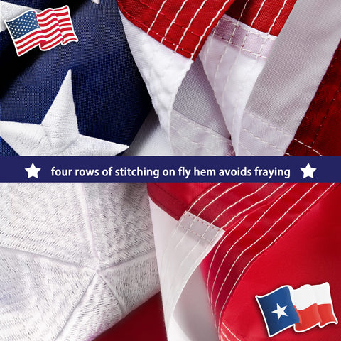 XIFAN heavy-duty 210D nylon flag for fade resistance and long life.