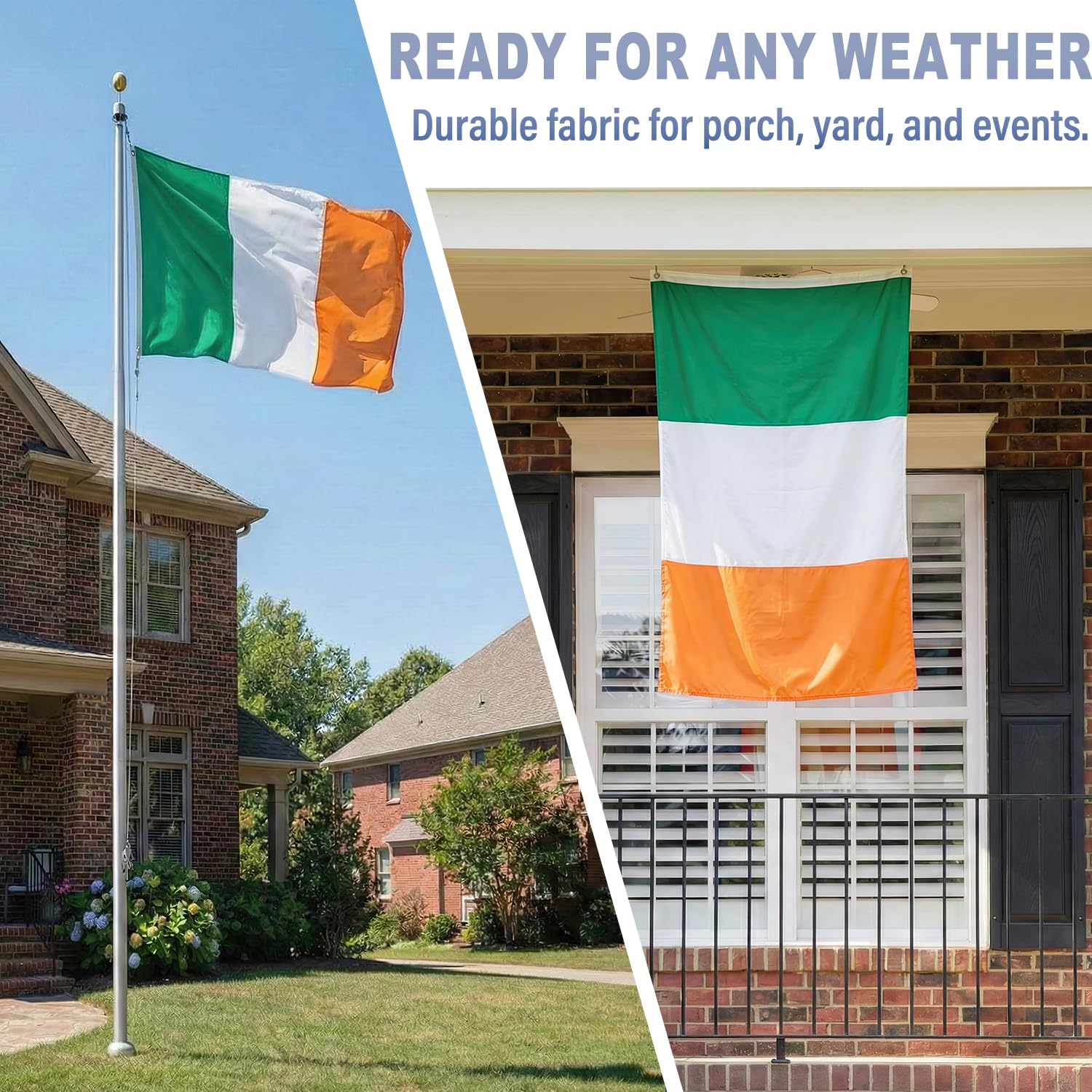 XIFAN Ireland flag St Patrick's Day decor suitable for indoor and outdoor spaces.