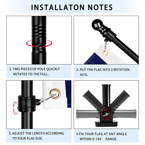XIFAN multi-position bracket showing 180-degree adjustment range