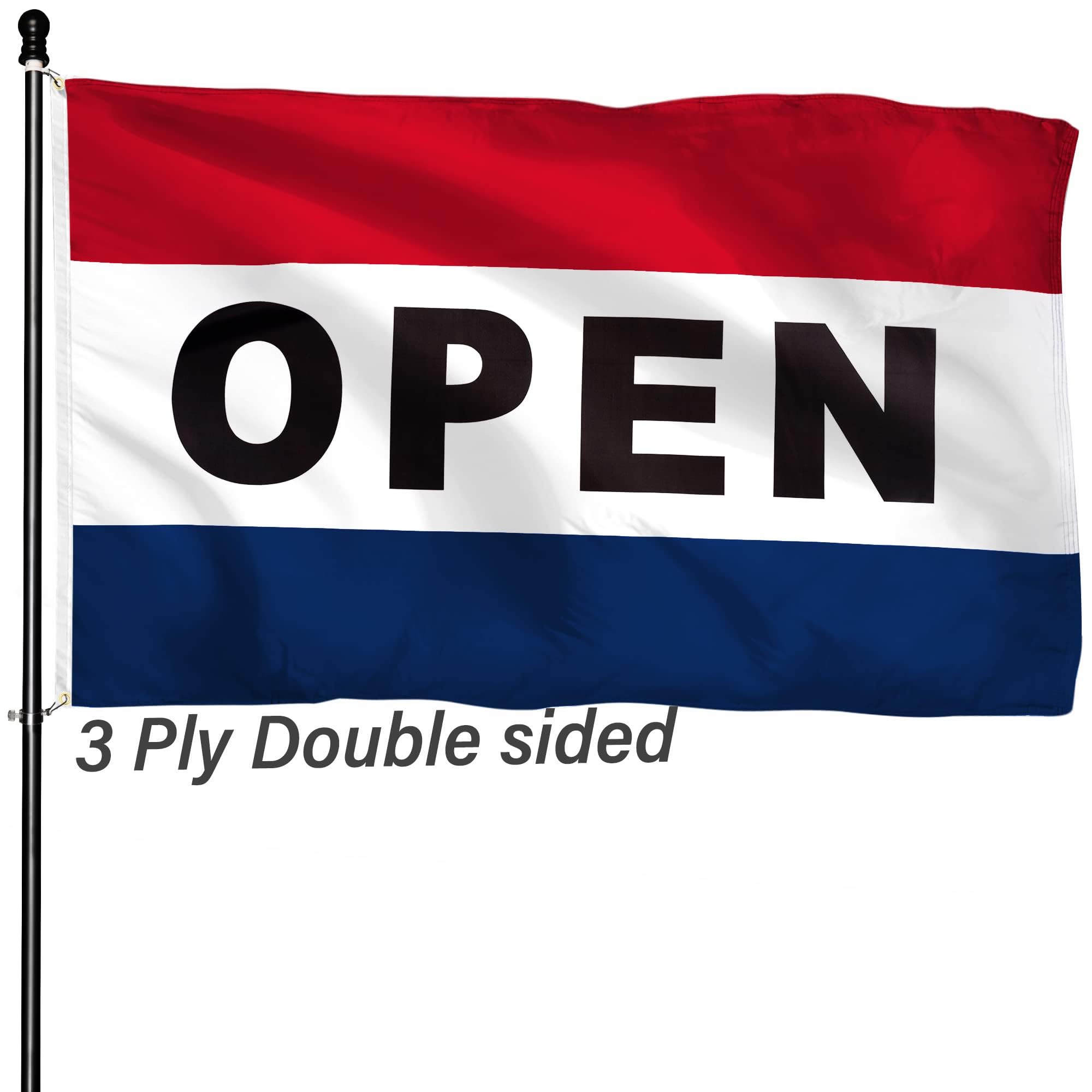 XIFAN open flag 3x5 double-sided displays storefront open status clearly.