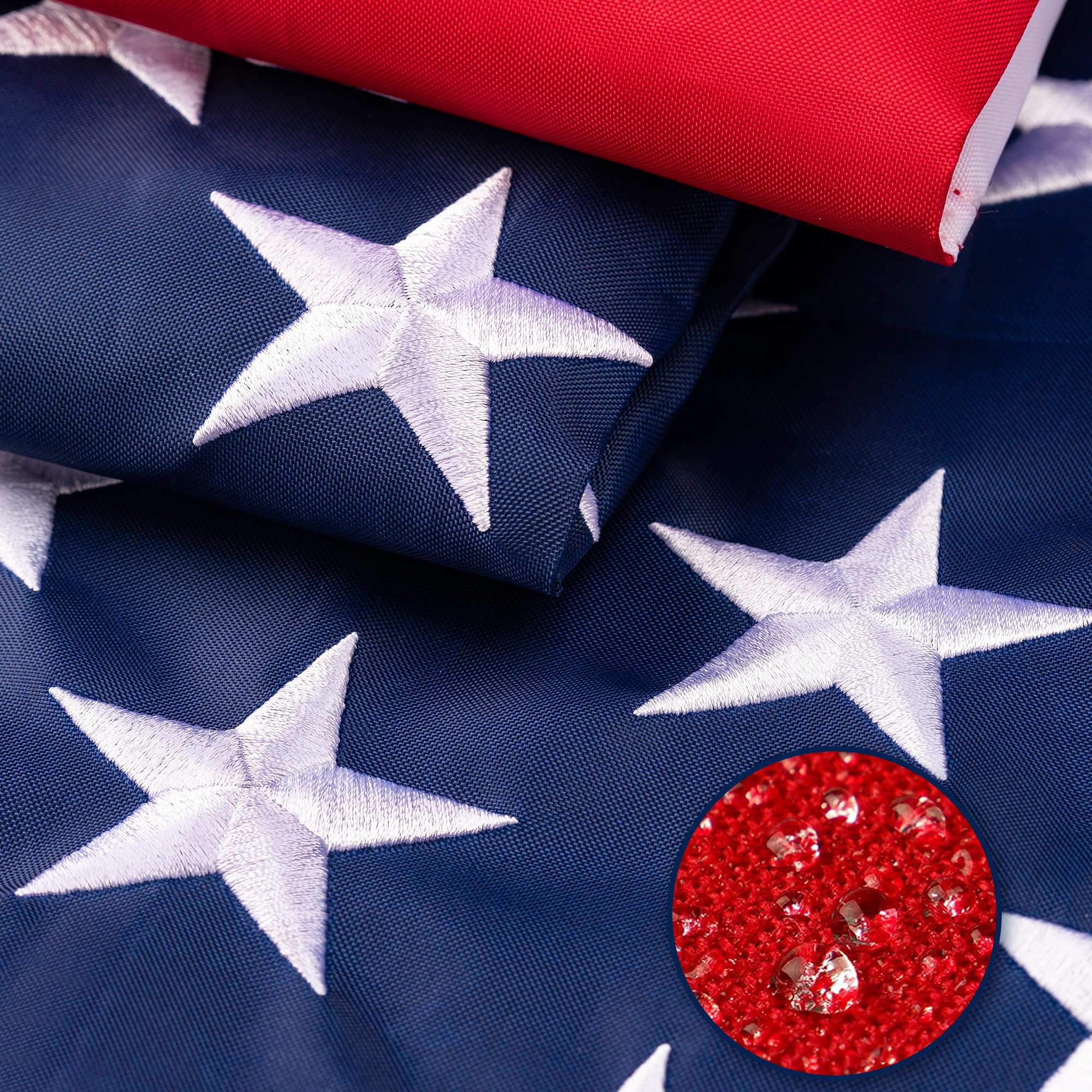 XIFAN Premium 5x8 American flag outdoors with weather resistance for outdoor display