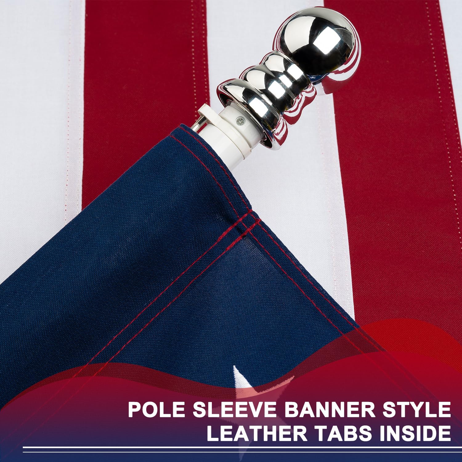 XIFAN spun polyester flag with 195gsm weave resists weather and tearing.