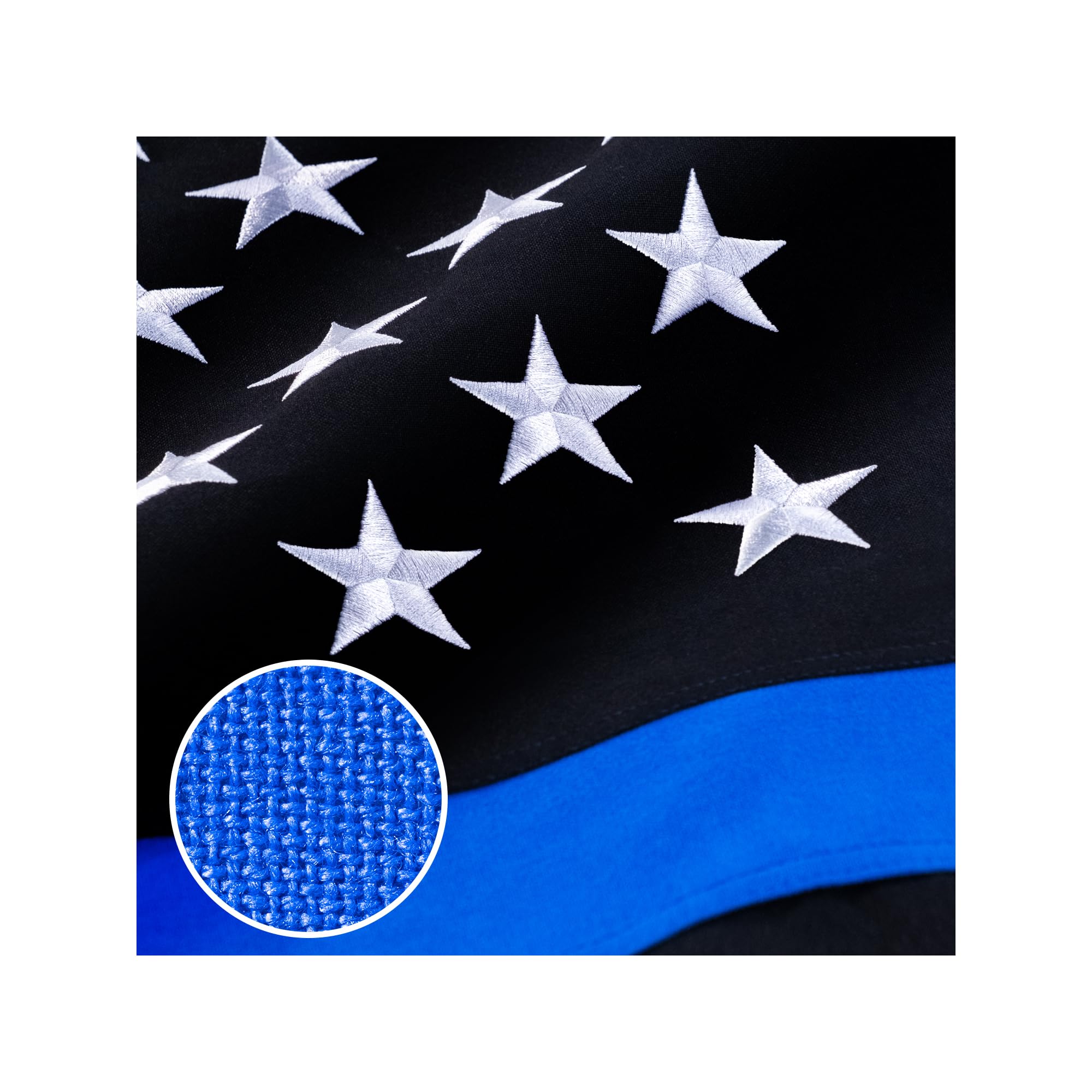 XIFAN Thin Blue Line Flag 3x5 front view with durable spun polyester for outdoor display