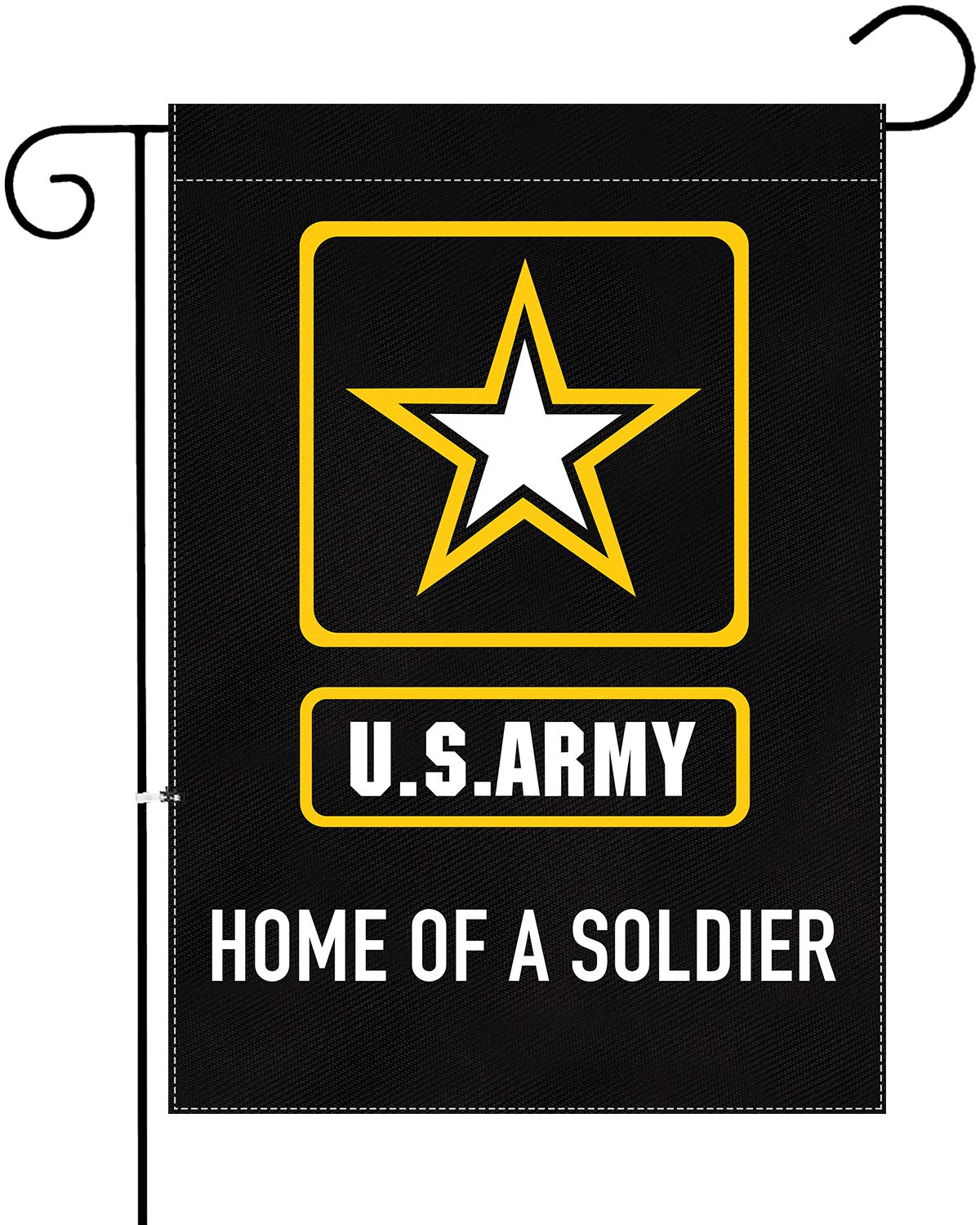 XIFAN US Army applique banner front view, two-sided design for year-round welcome.