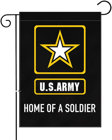 XIFAN US Army applique banner front view, two-sided design for year-round welcome.